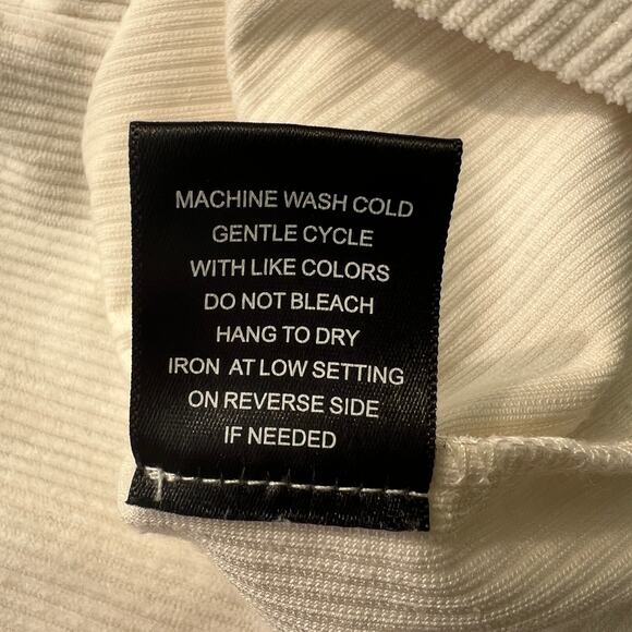 J for Justify Corduroy Button Down Shirt Ivory Cream Long Sleeve Size M - Picture 7 of 7